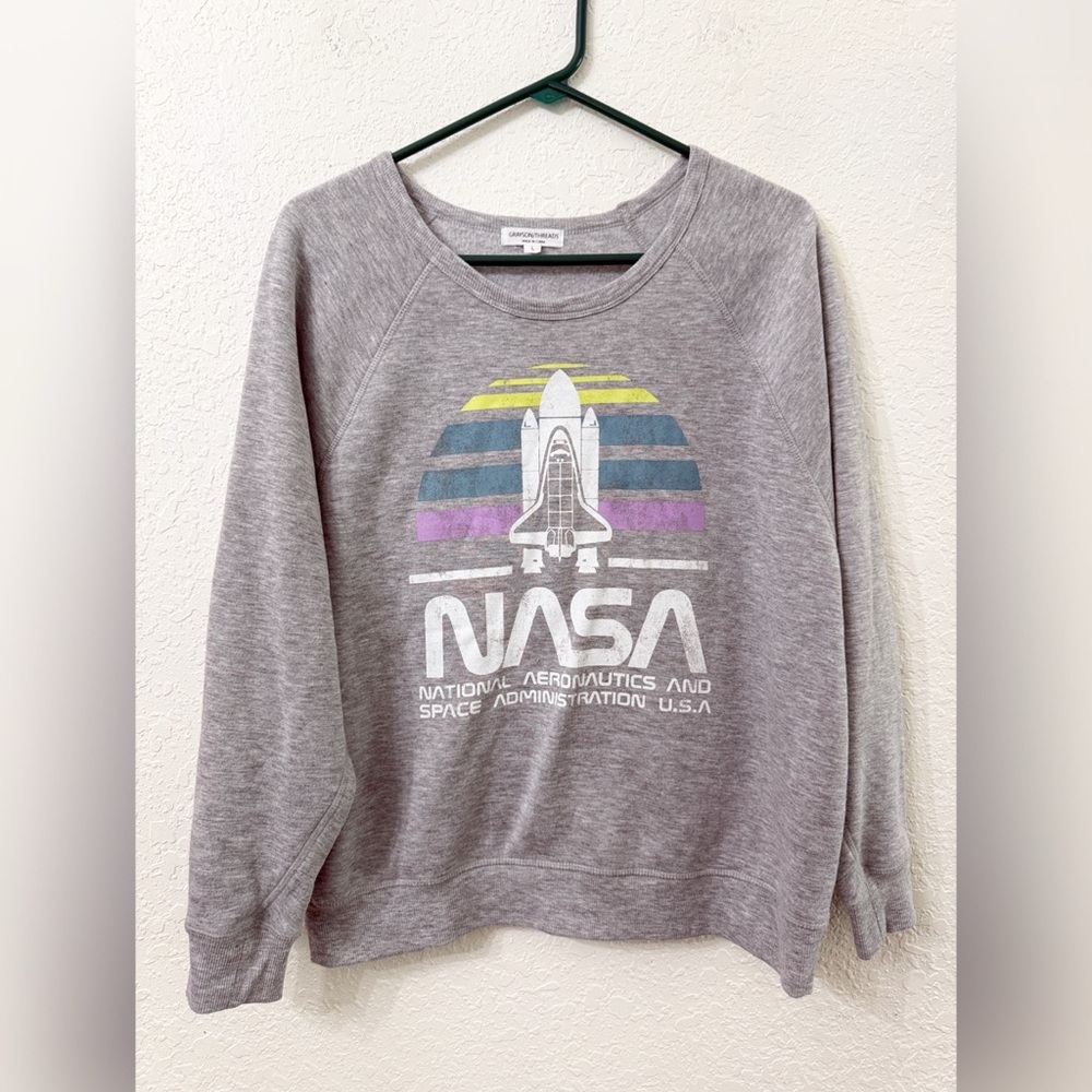 Grayson/Threads NASA Lightweight Crewneck Sweatshirt Size Large